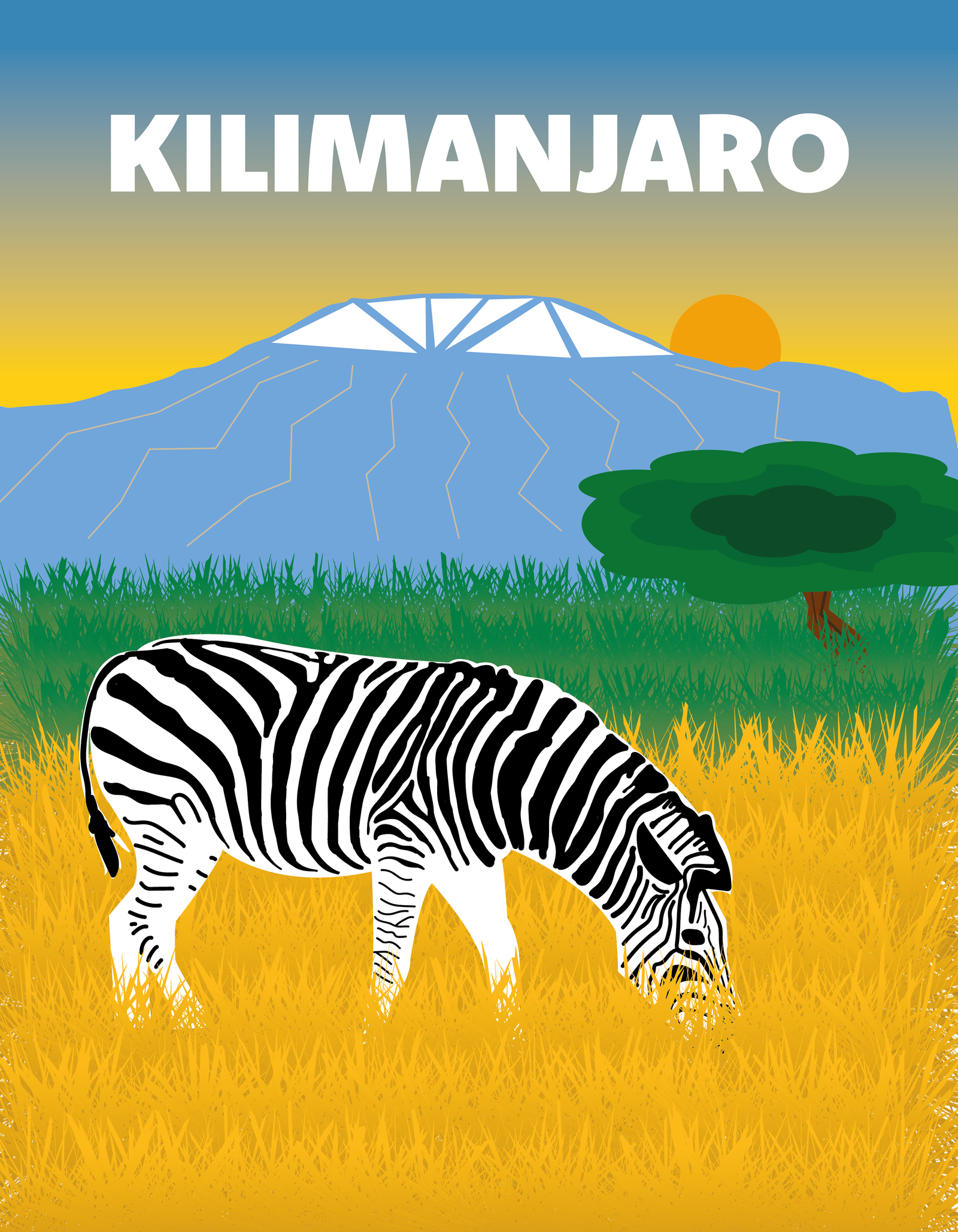Miniature de Affiche vectorielle Kilimanjaro